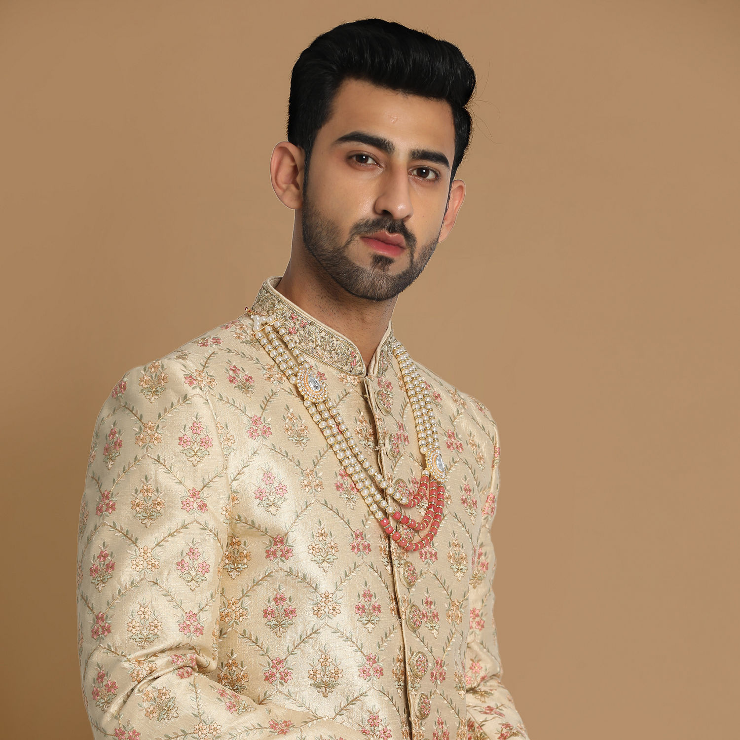 Sherwani for Men - Buy Resplendent Beige Sherwani Online @Manyavar