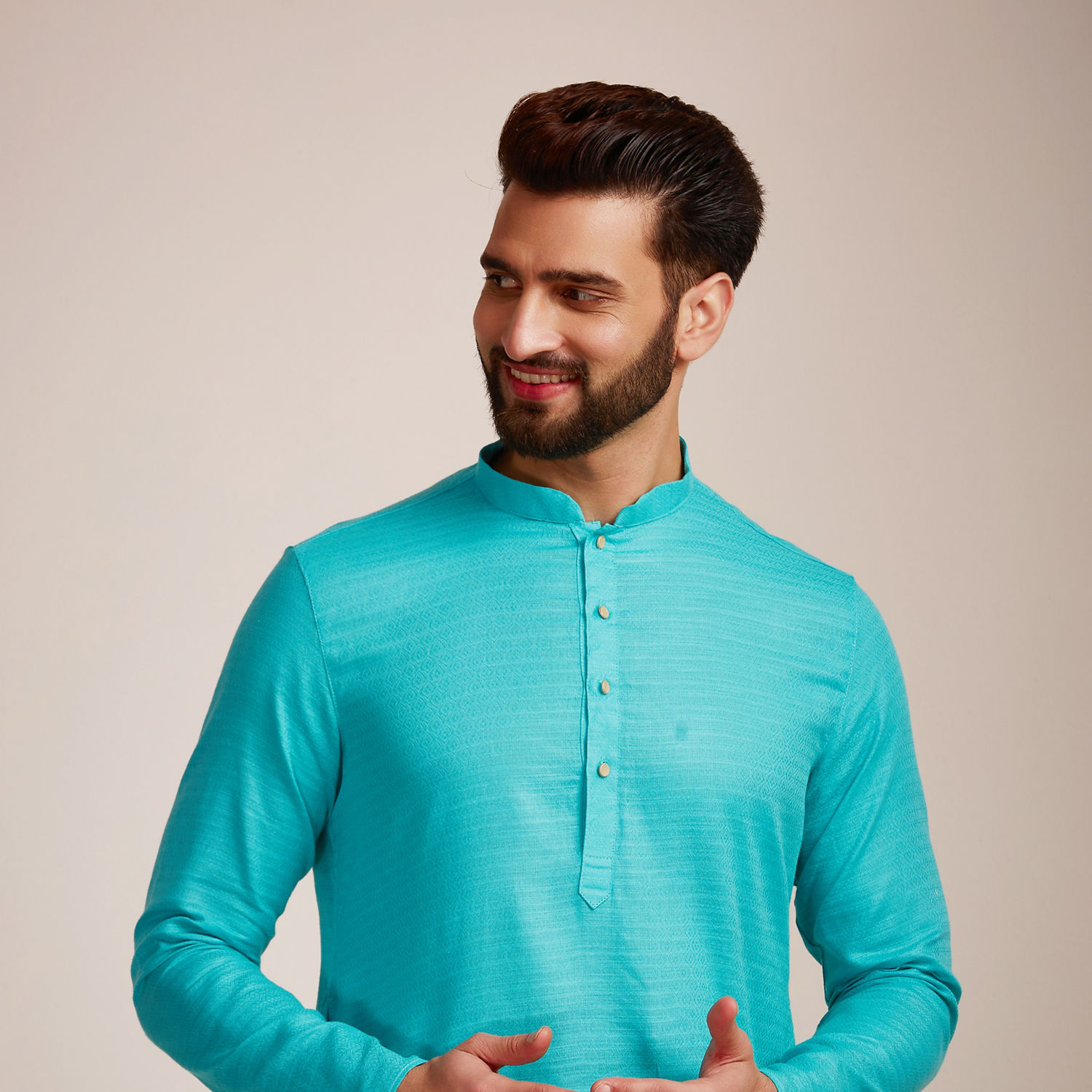 Kurta Pajama for Men - Buy Light Blue Plain Kurta Set Online @Manyavar