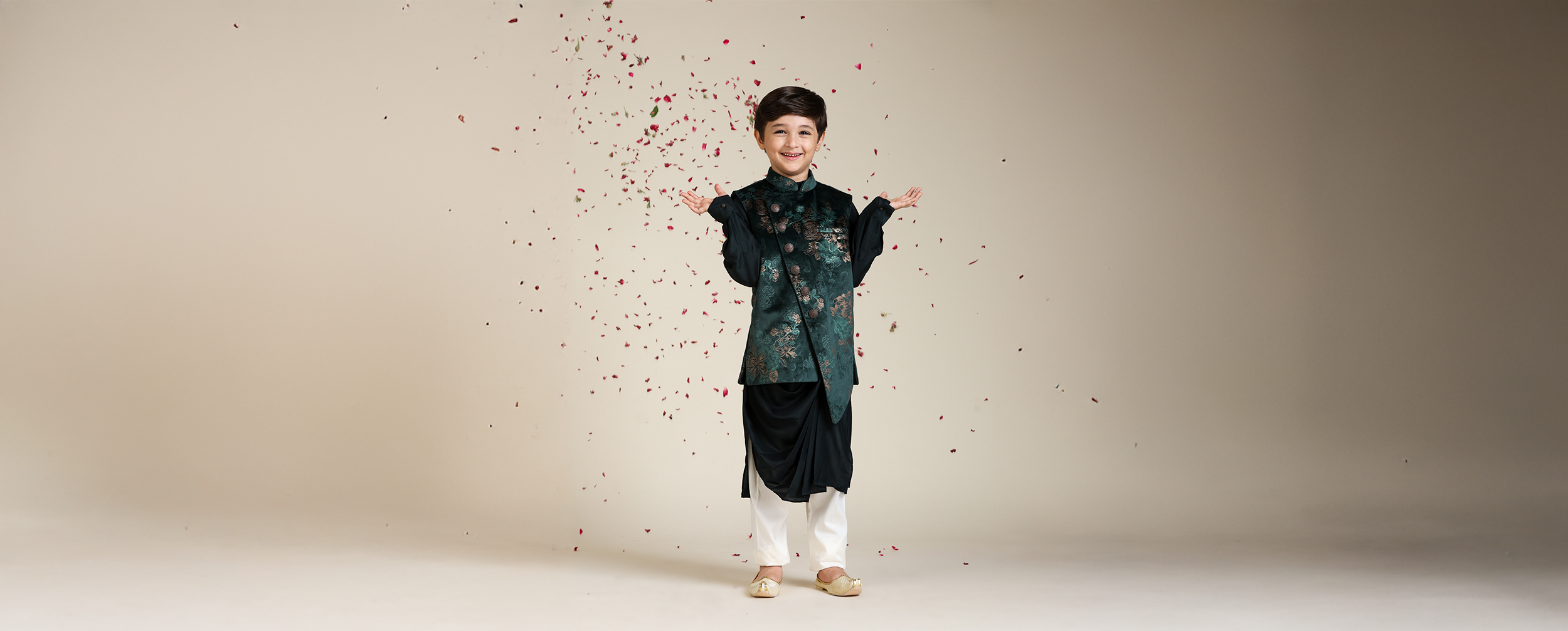 Style Kurta Pajama with Jacket for Kids