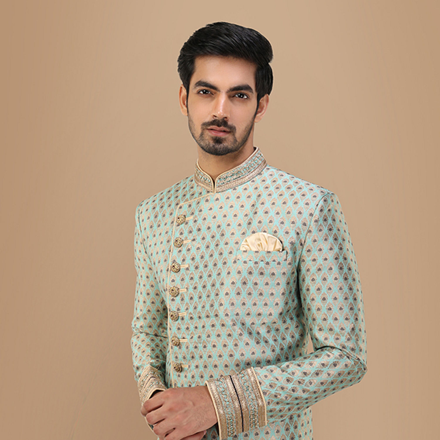 Indo Western for Men - Buy Precious Green Indo Western Set Online @Manyavar