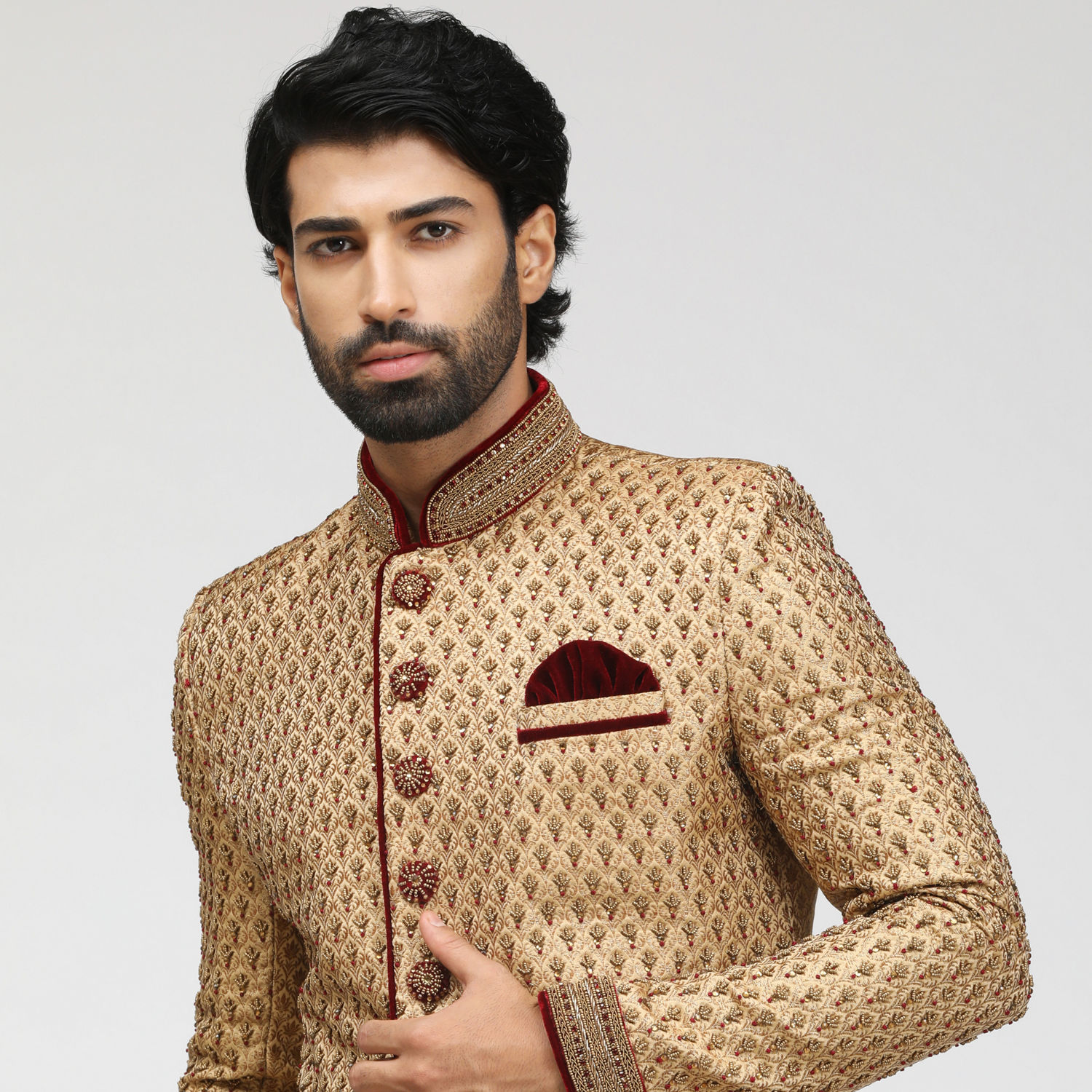 Sherwani for Men - Buy Sophisticated Black Sherwani Set Online @Manyavar