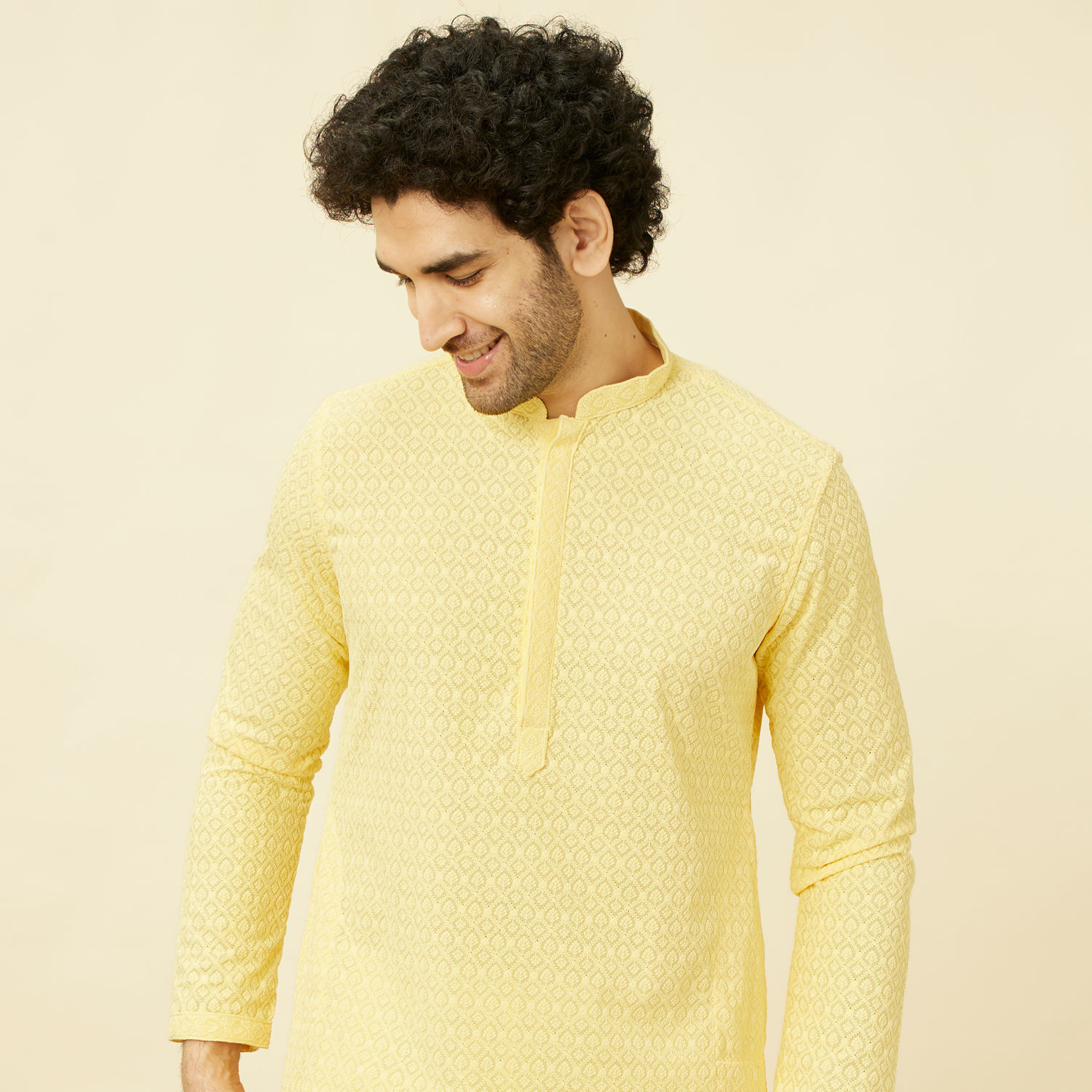 Lemon yellow kurta pajama sale