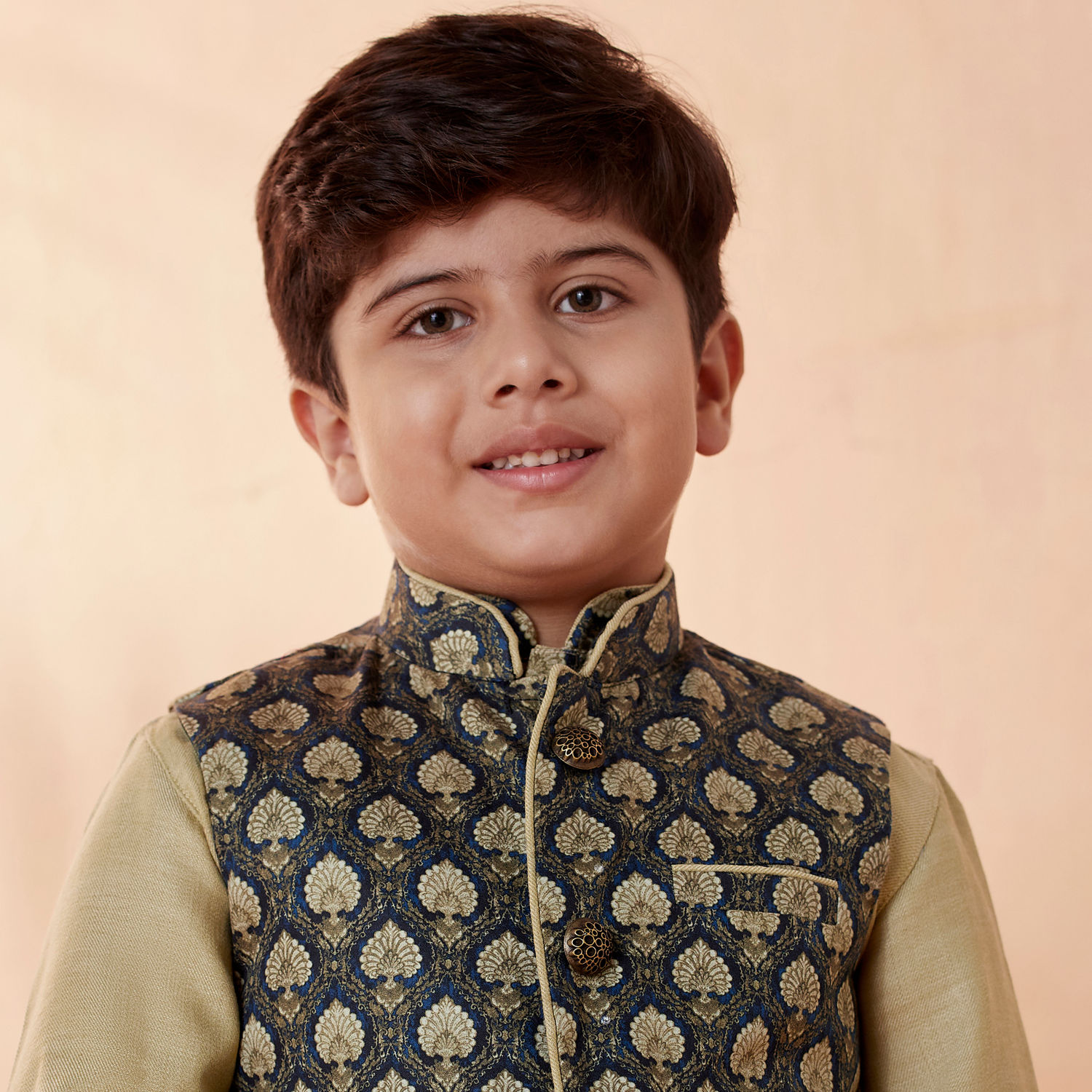 Kurta Jacket Set for Boys - Buy Boys Pista Kurta Jacket Set Online ...