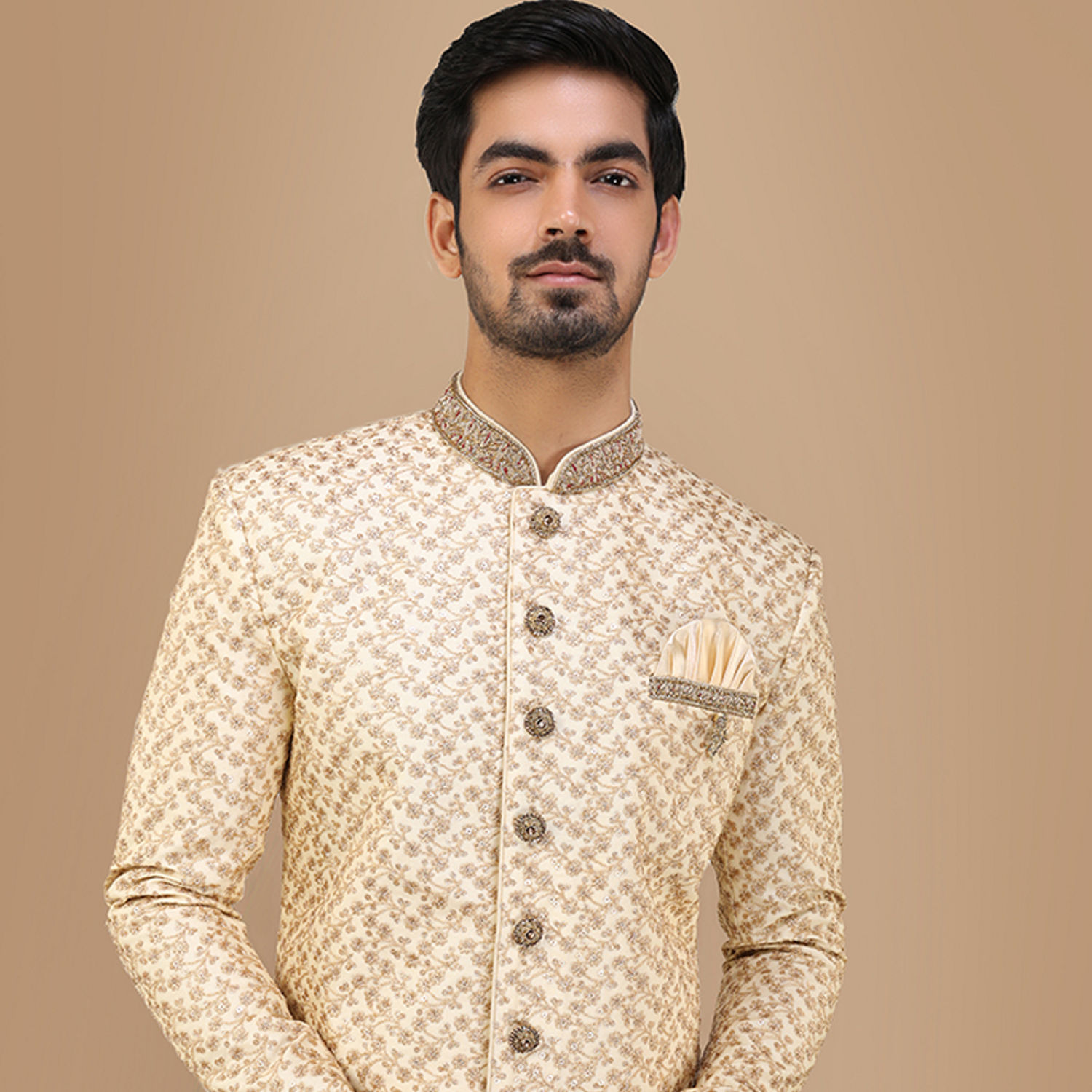 Indo Western for Men - Buy Fashionable Cream Indo Western Set Online ...