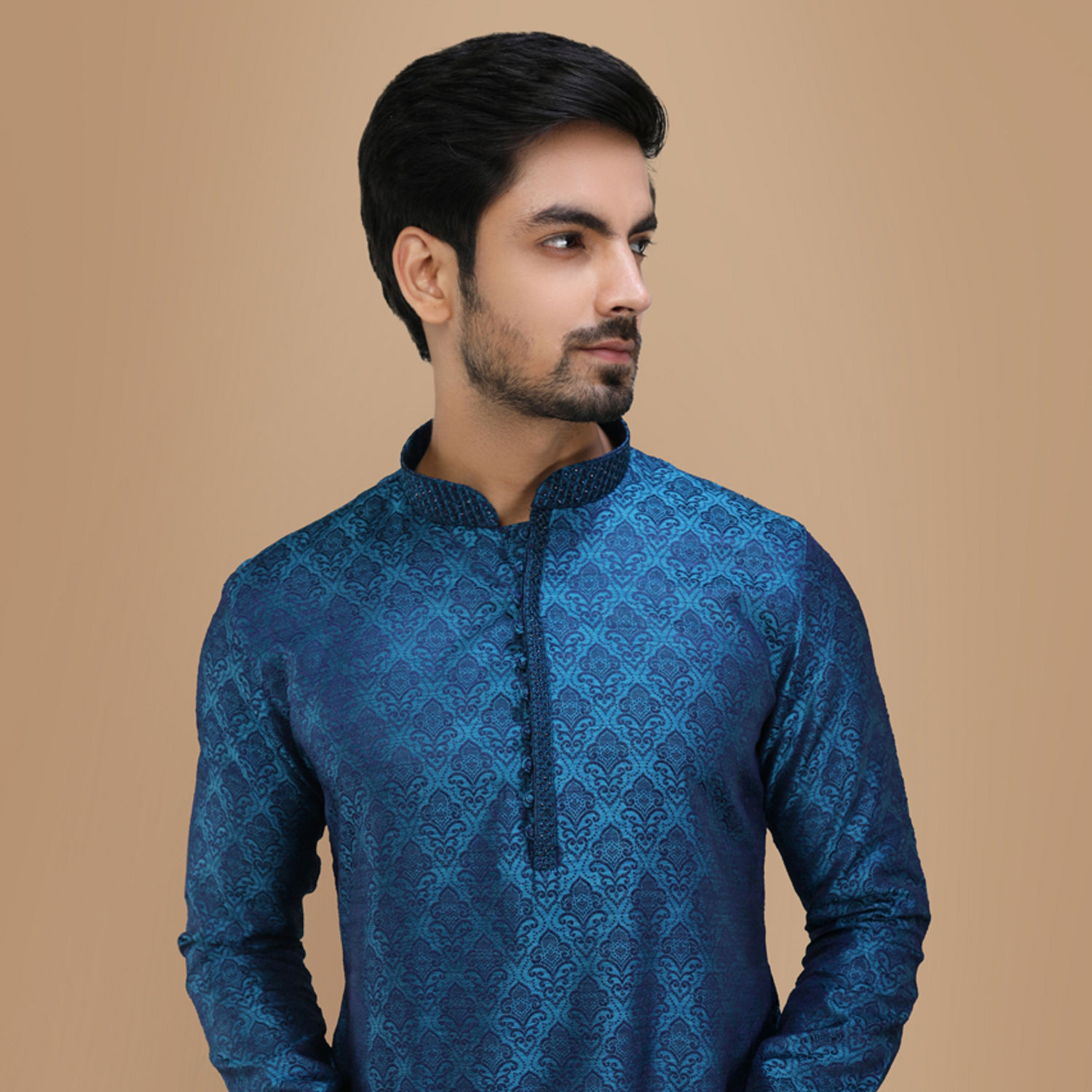 Buy Feroze Self Design Kurta Set Online in India @Manyavar - Kurta ...