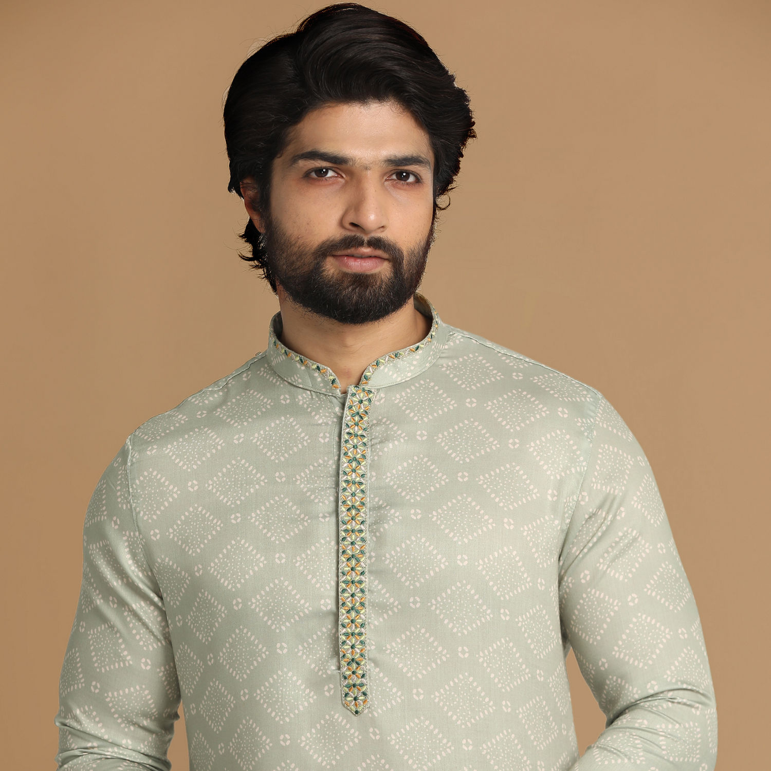 Buy Subtle Green Kurta Pajama Online in India @Manyavar - Kurta Pajama ...