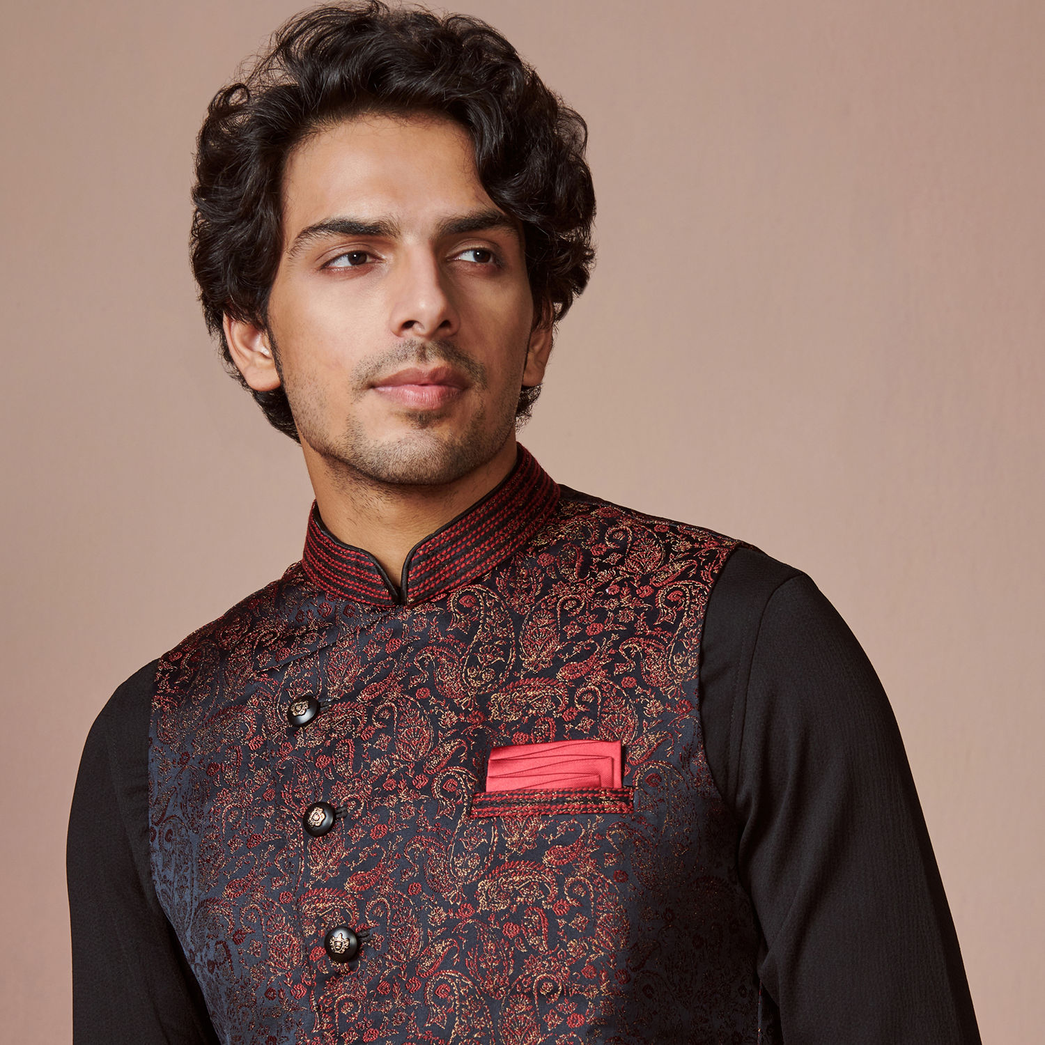 Buy Mens Black Kurta Pajama With Jodhpuri Jacket Coat Online in India - Etsy