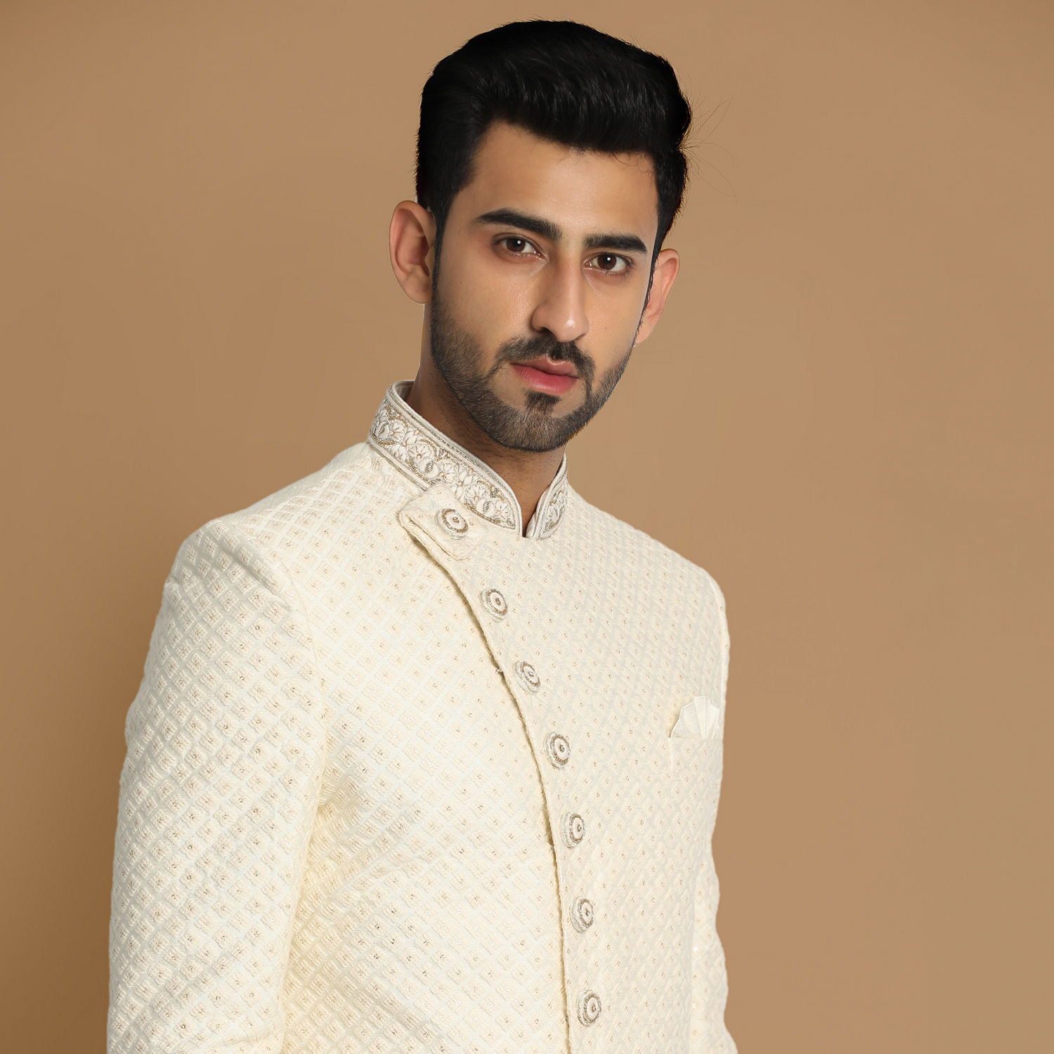 Indo Western for Men - Buy Luxe Cream Indo Western Set Online @Manyavar