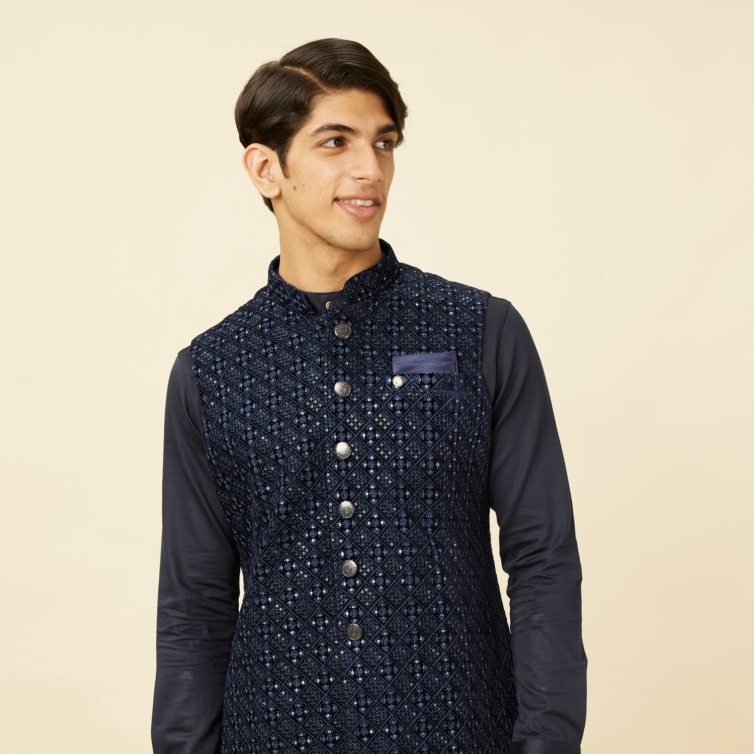 Buy Handmade Elegant Punjabi Style Black Kurta Pajama Nehru Jacket Set  Traditional Functions Weddings Diwali Eid Rakshabandhan Online in India -  Etsy