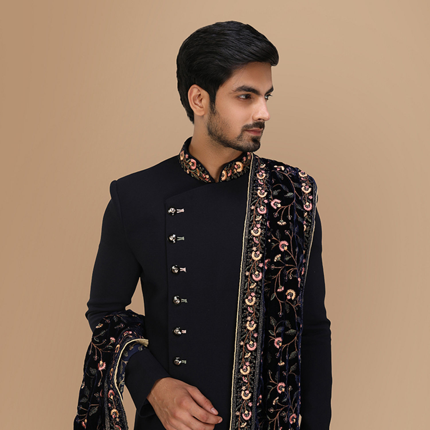 Indo Western for Men - Buy Brilliant Blue Indo Western Suit Online ...