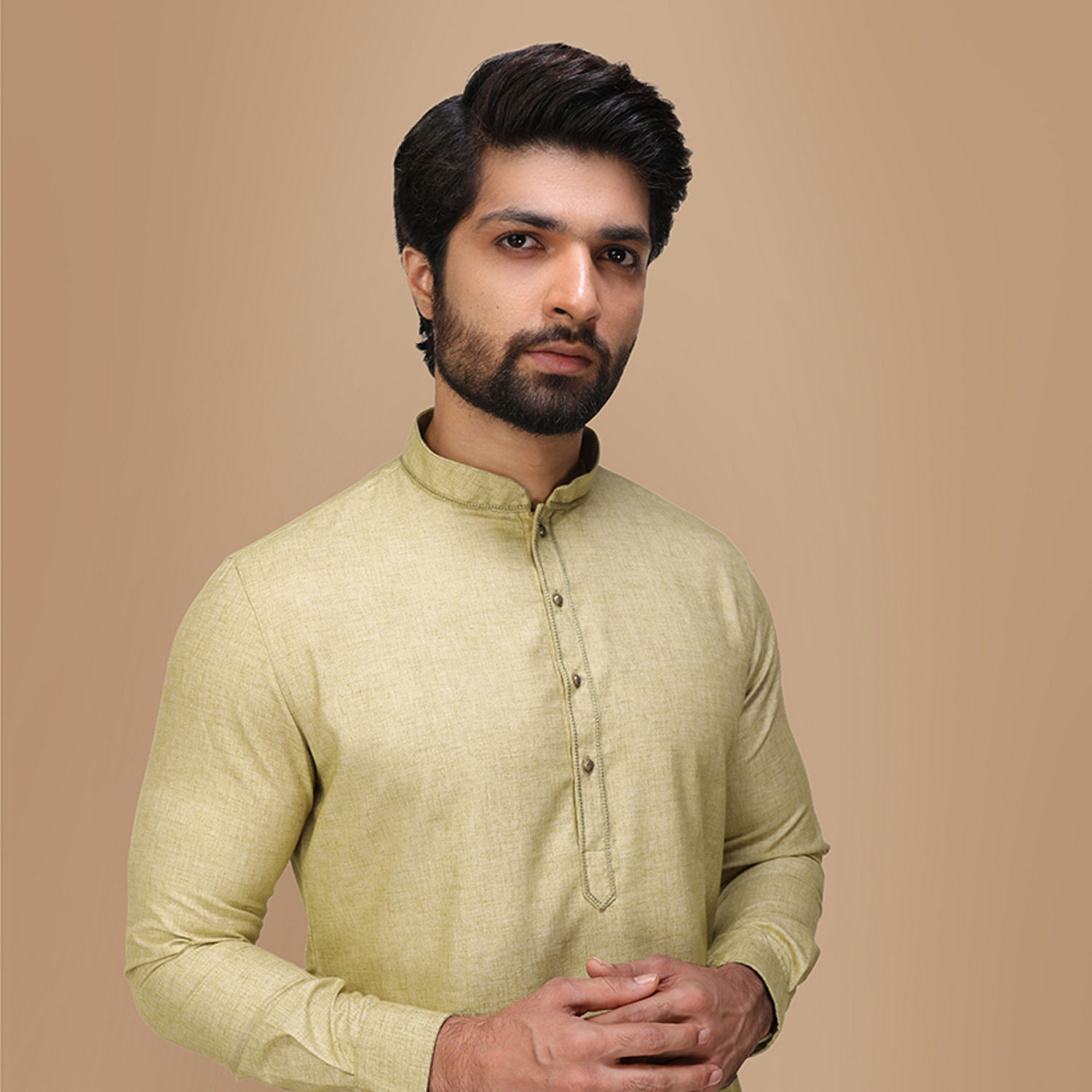 Buy Light Green Solid Kurta Set Online in India @Manyavar - Kurta ...